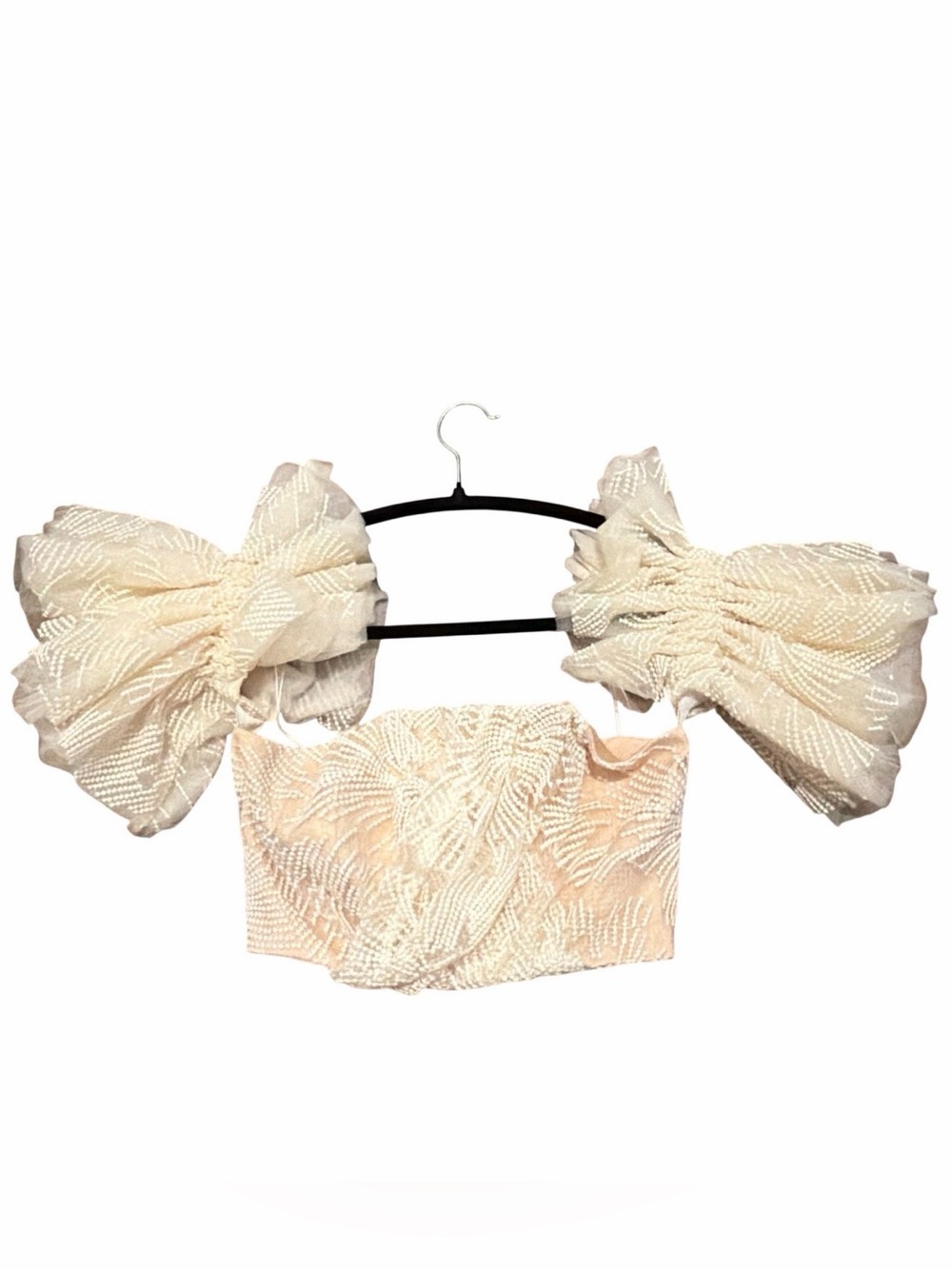 Muse Blush Puff Sleeve Tube Top